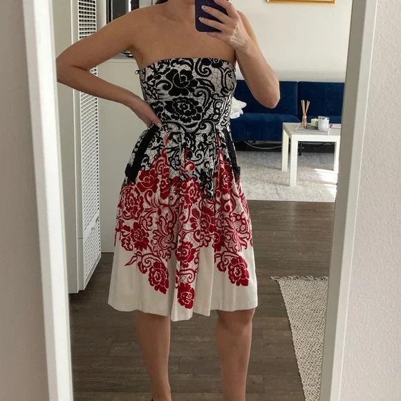 mango corset dress Corset dress with asymmetrical hem - Women